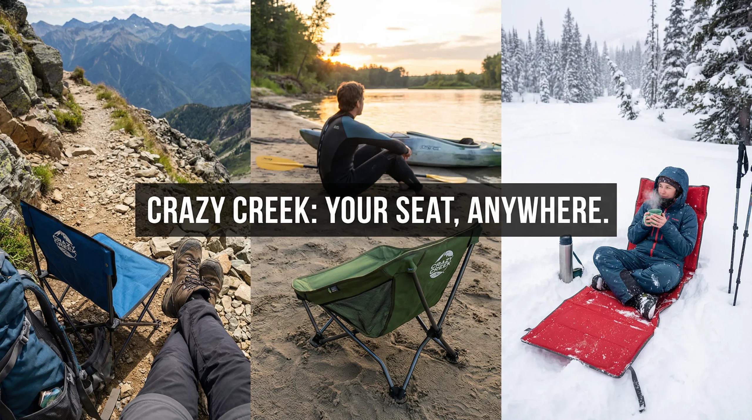 CRAZY CREEK(クレイジークリーク)|「座る」を革新した折りたたみチェアの元祖