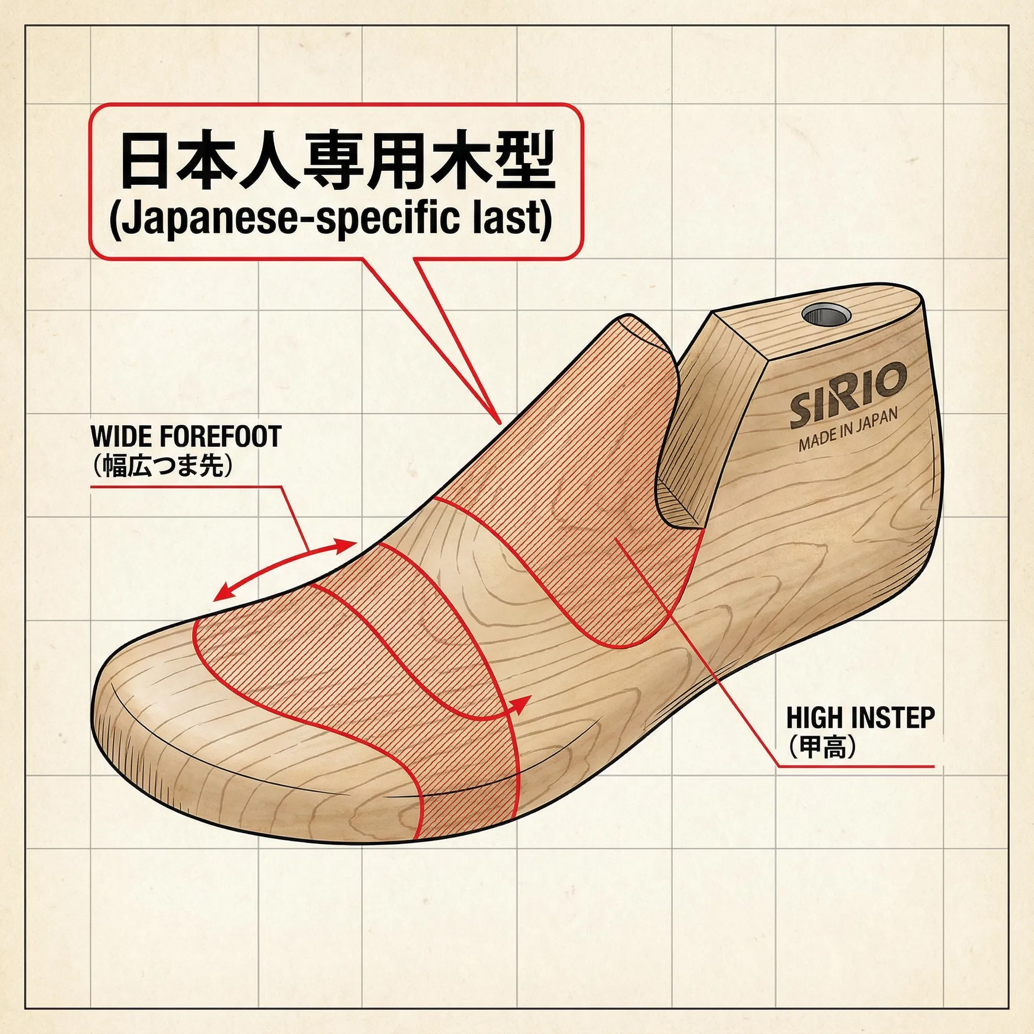 SIRIO（シリオ）｜日本人専用木型が生む究極のフィット感